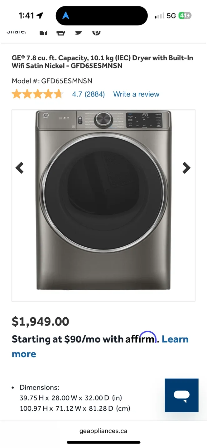 GE Appliances Dryer - New! image indicator(7)