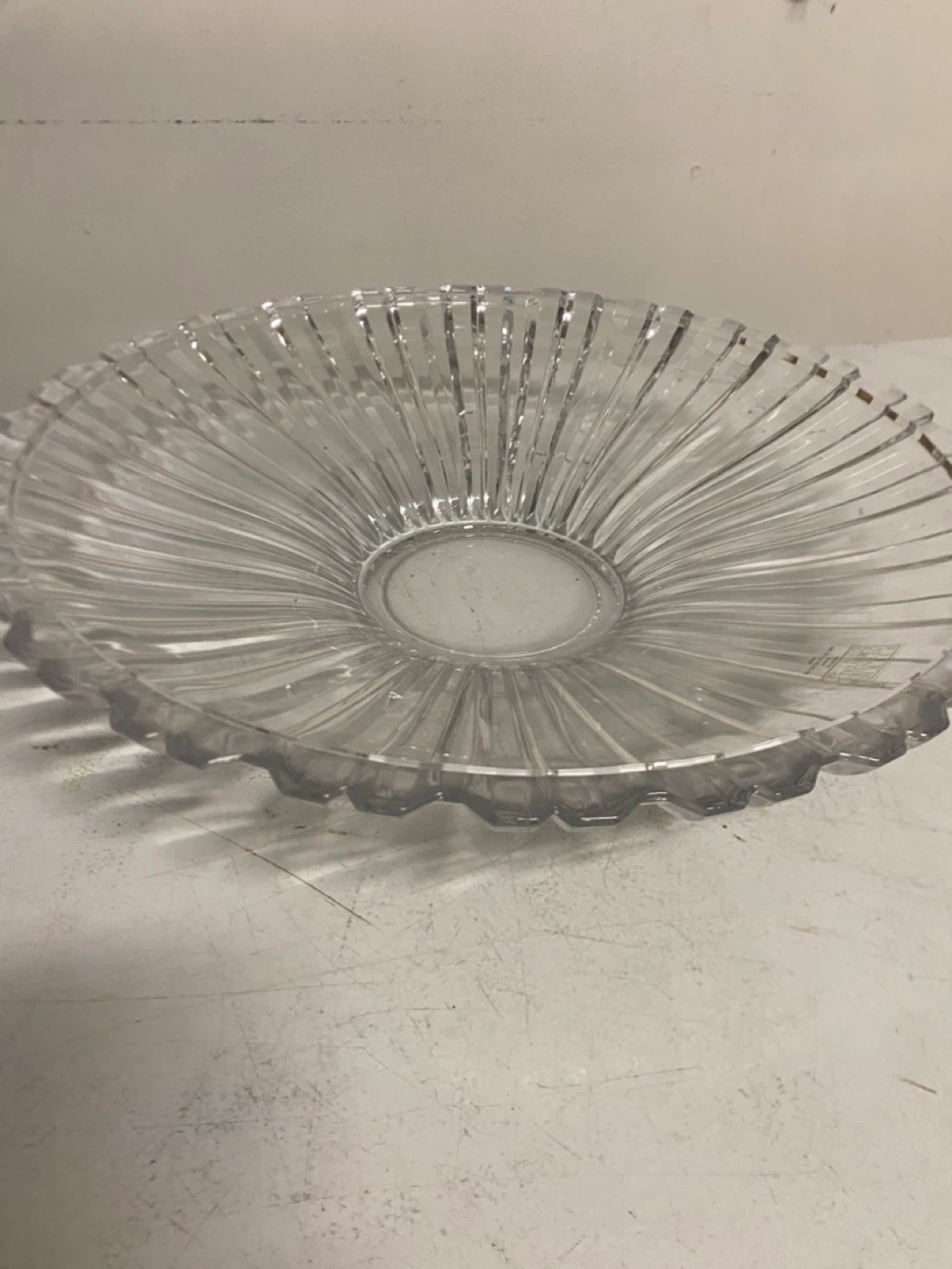 Large Clear Glass Serving Bowl
