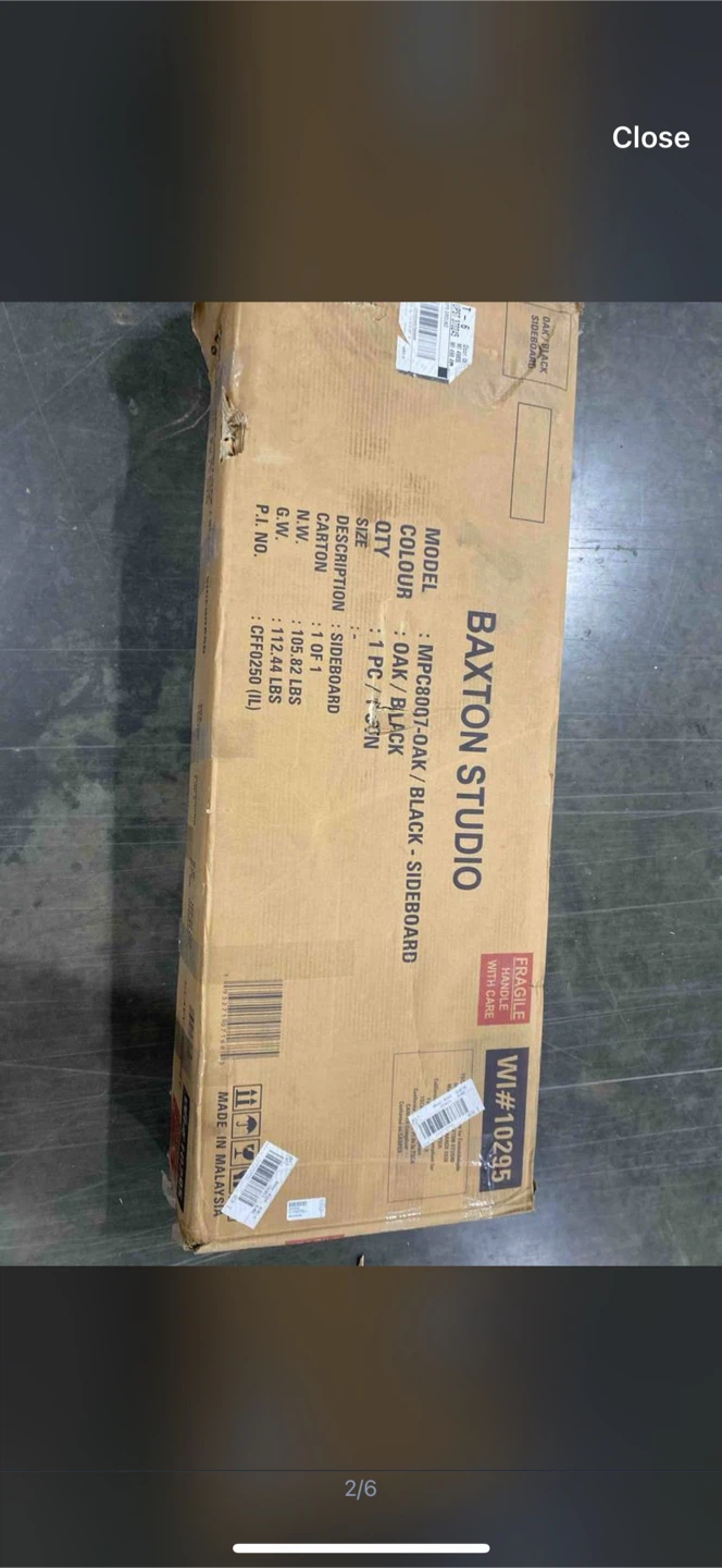 Baxton Studio IMP3002 Oak/Black Sideboard - New in Box! - photo 4