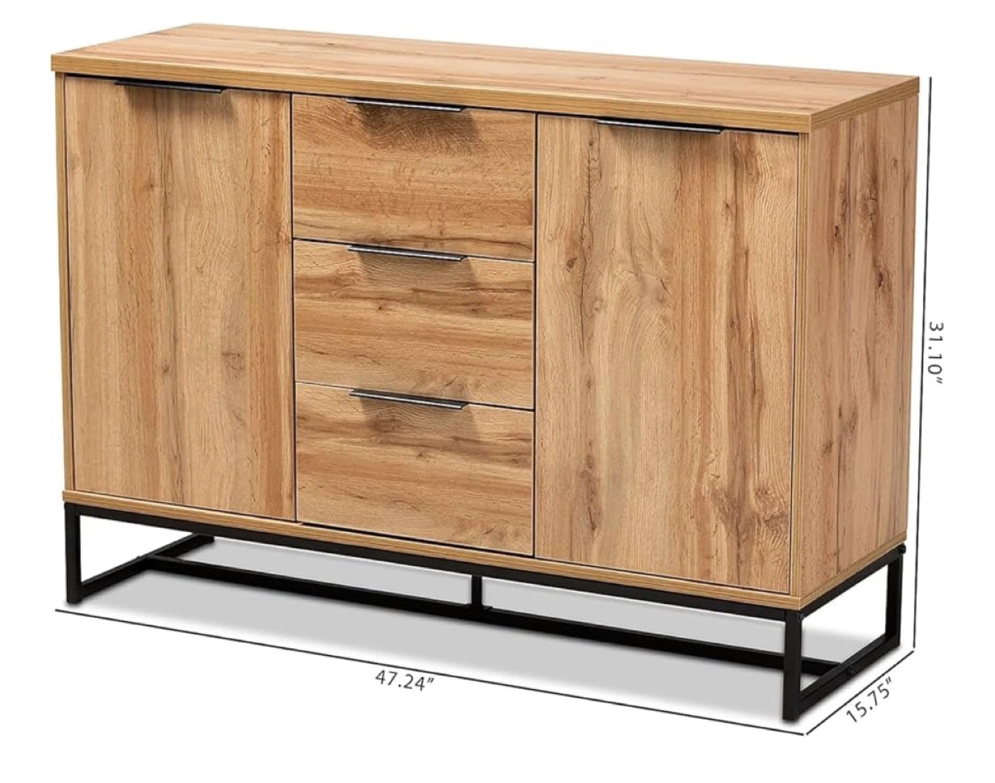 Baxton Studio IMP3002 Oak/Black Sideboard - New in Box! - photo 3