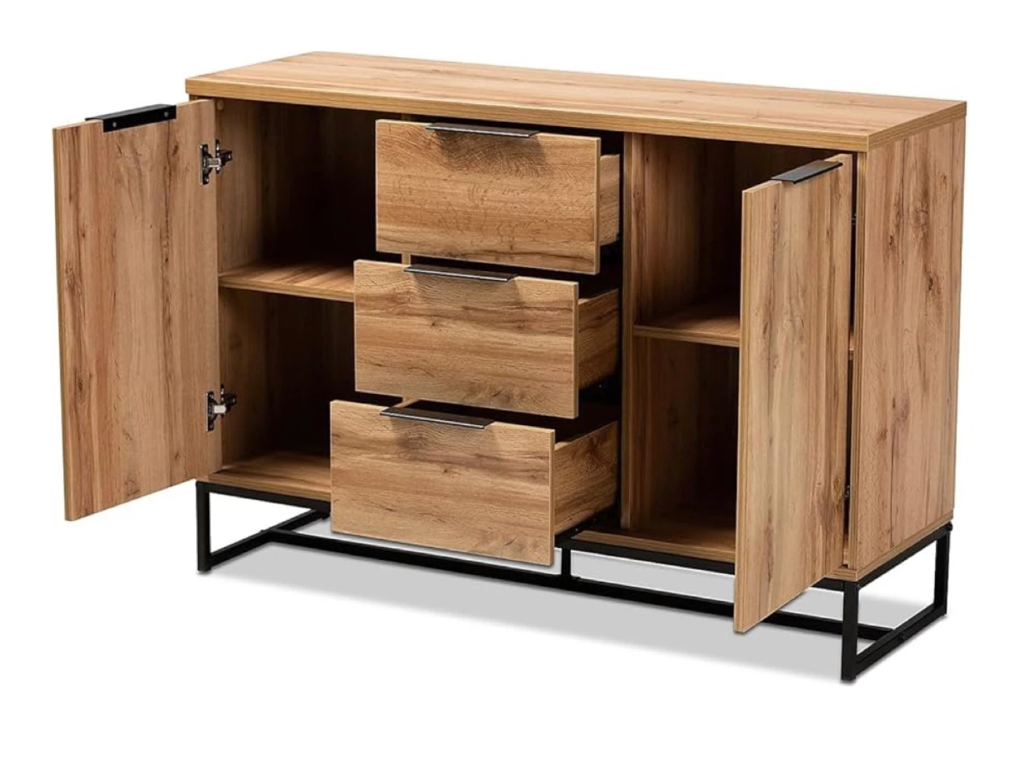 Baxton Studio IMP3002 Oak/Black Sideboard - New in Box! - photo 2
