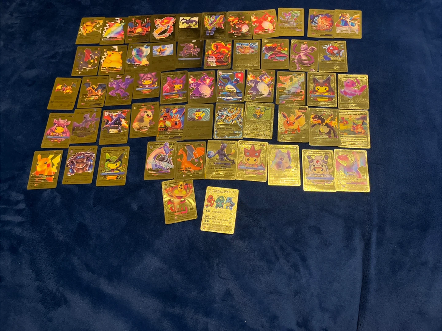 Pokemon Gold Metal Cards read description - Lot of 50+