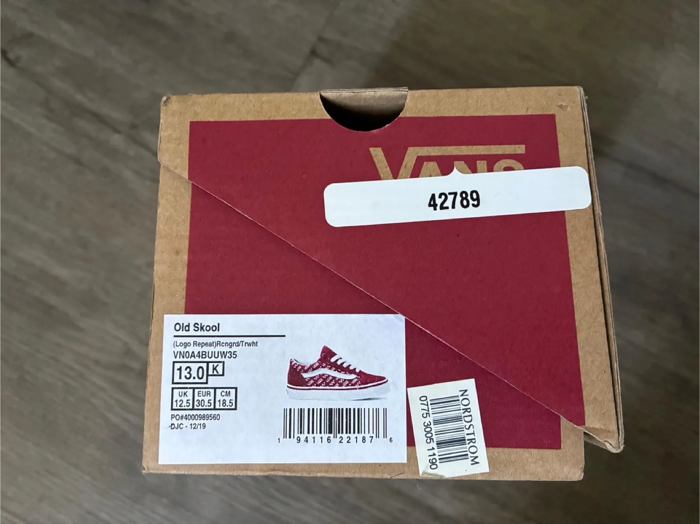Vans Old Skool Red/White Size 13K image indicator(3)