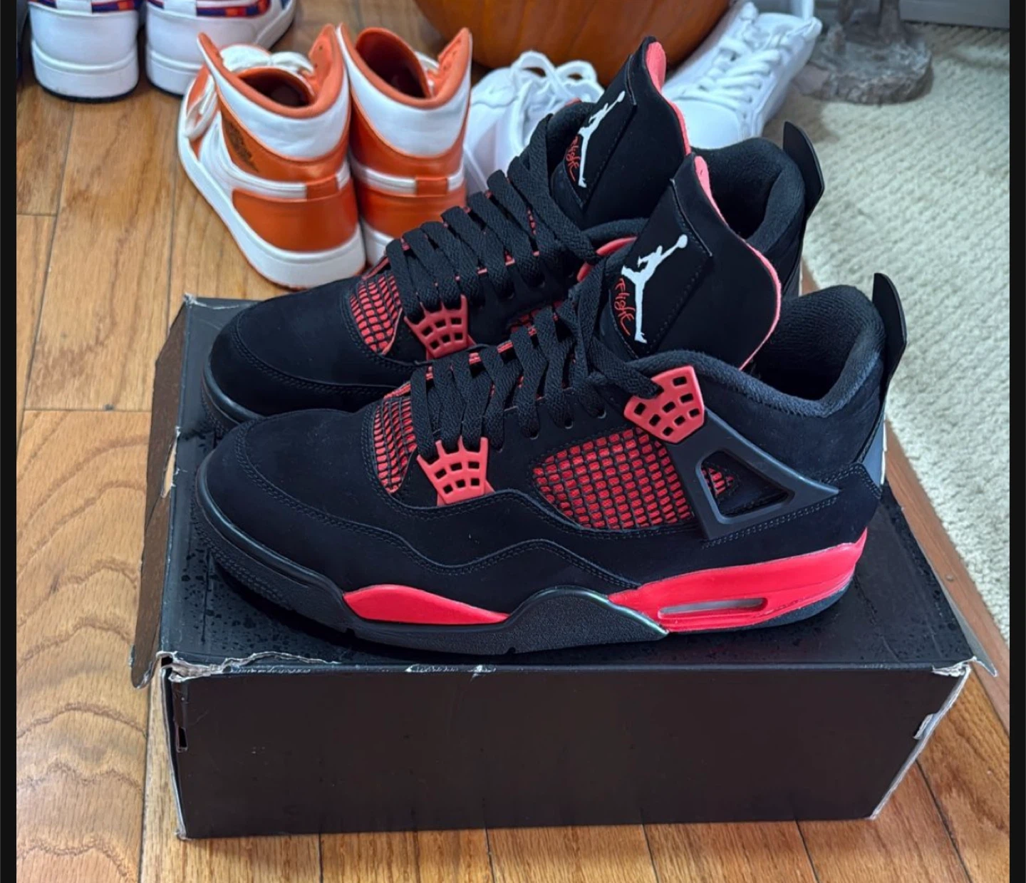 Jordan 4 Retro Red Thunder Size 10.5