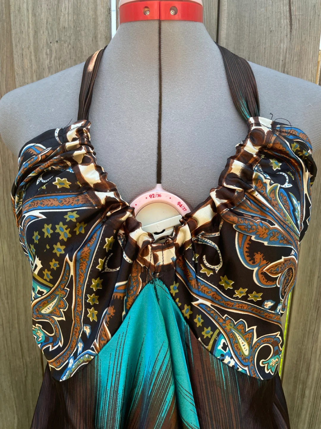 Paisley Halter Dress, Size Small