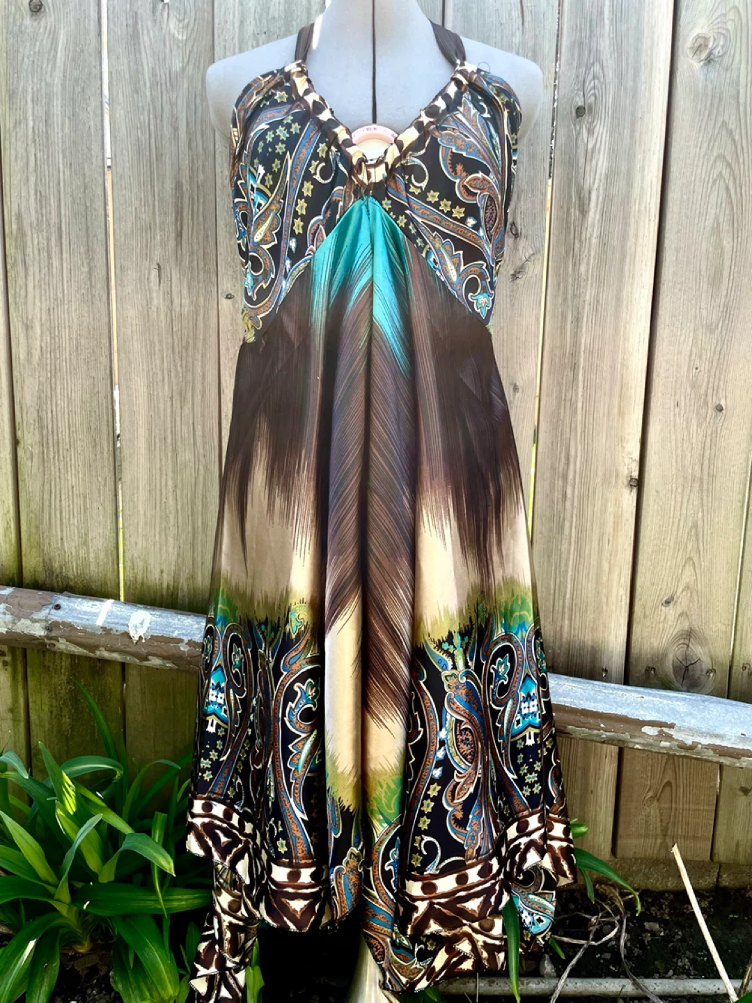 Paisley Halter Dress, Size Small - photo 3
