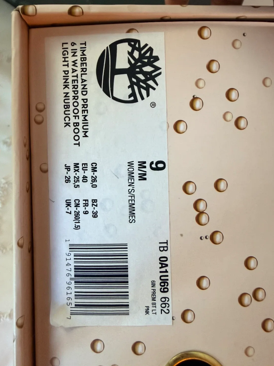 Limited Edition Timberland 6 Waterproof Boots-Light Pink-Size 9 image indicator(3)