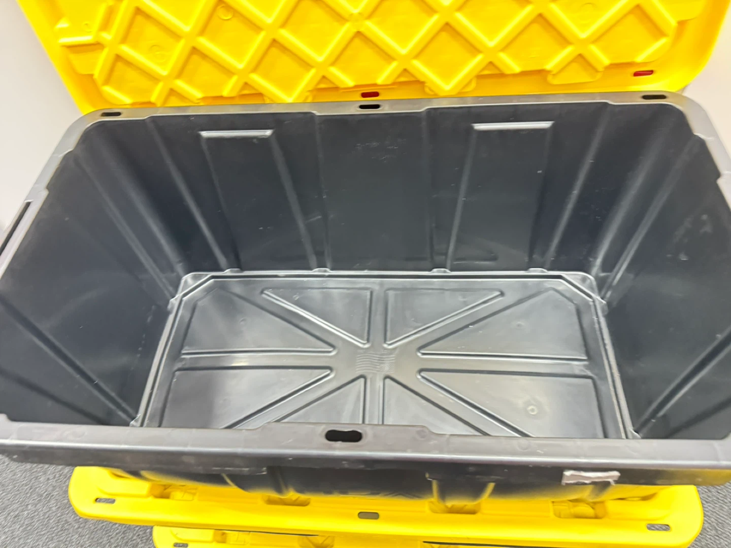 HDX 40-Gal. Tough Storage Tote with Yellow Lid - photo 2