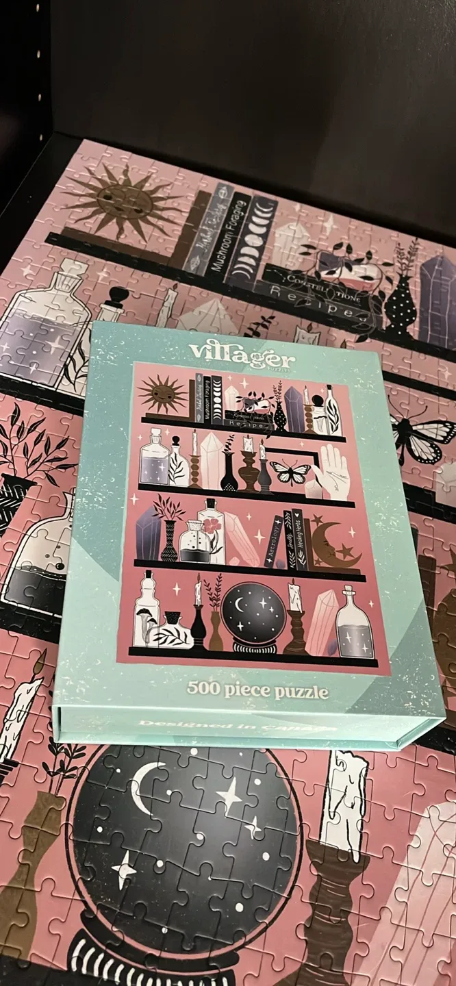 Villager Puzzles Mystic Bookshelf 500 Piece Puzzle