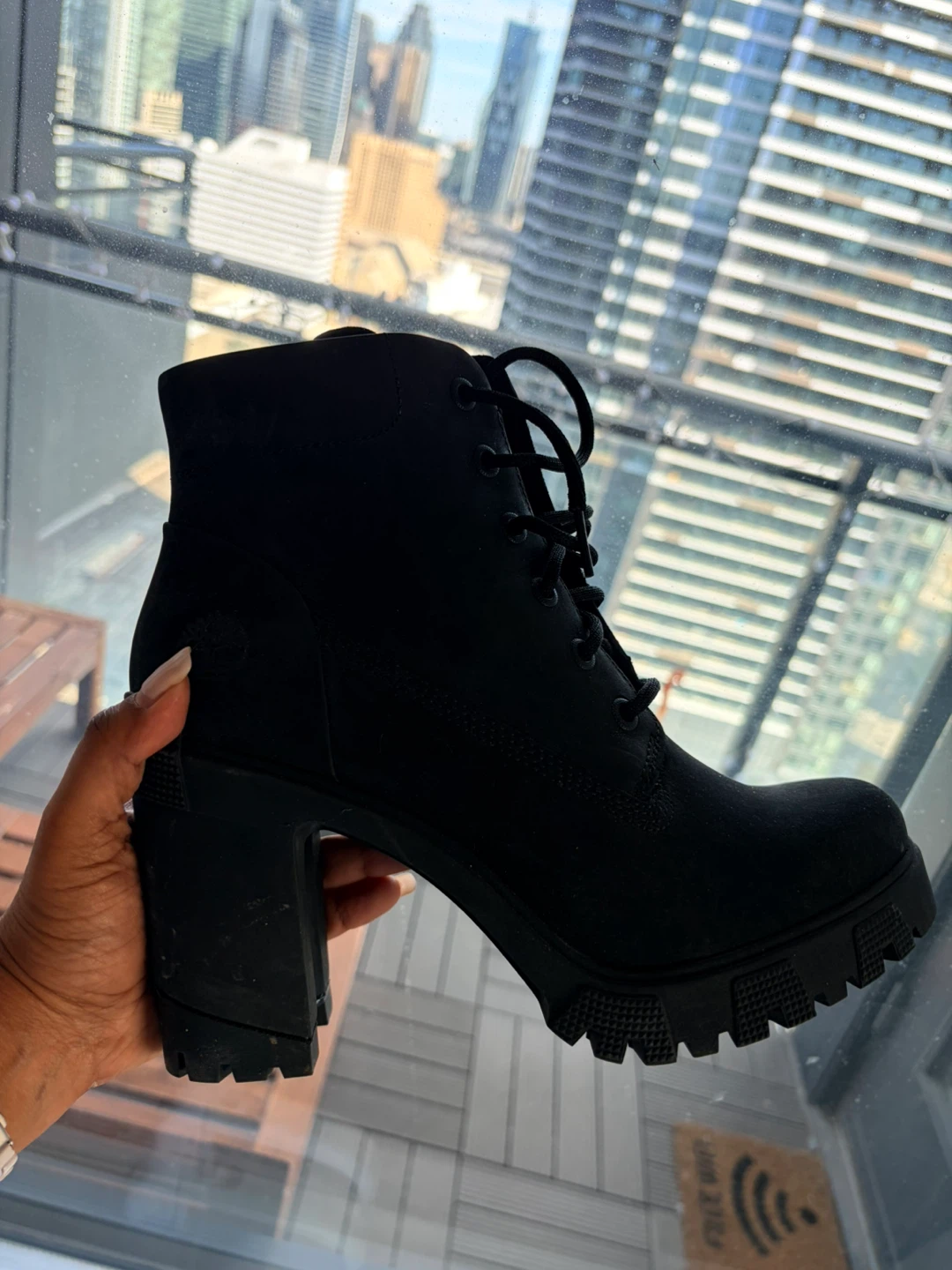 Timberland Lana Point Black Nubuck Boots - Size 9
