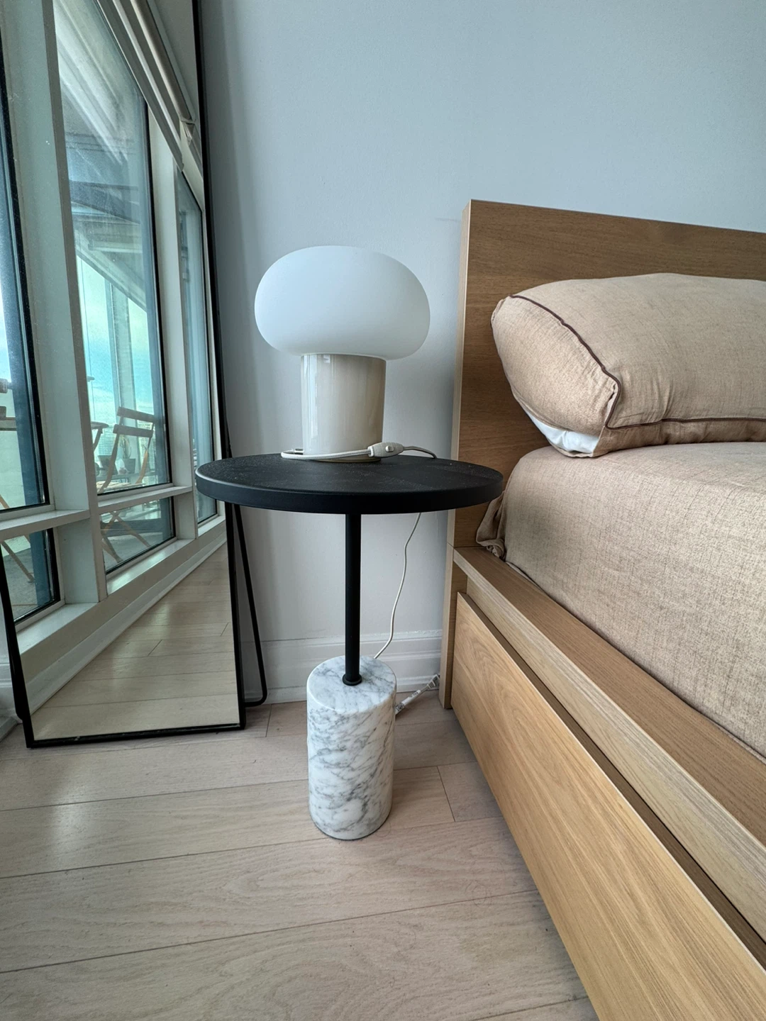 2 Marble Base side Tables