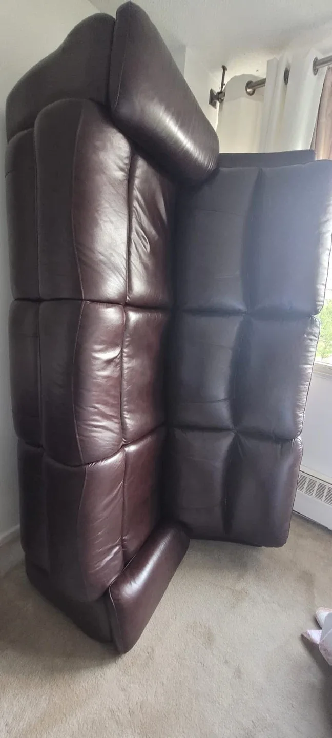 Toreno 86" Genuine Leather Reclining Sofa - Brown image indicator(3)