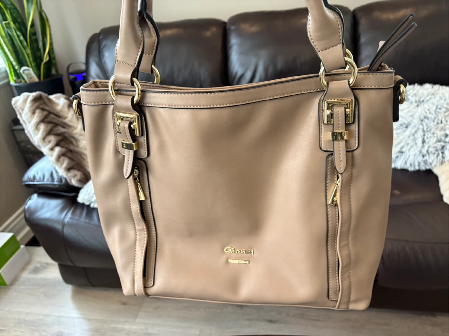 Tote bags black and beige excellent condition like new - photo 4