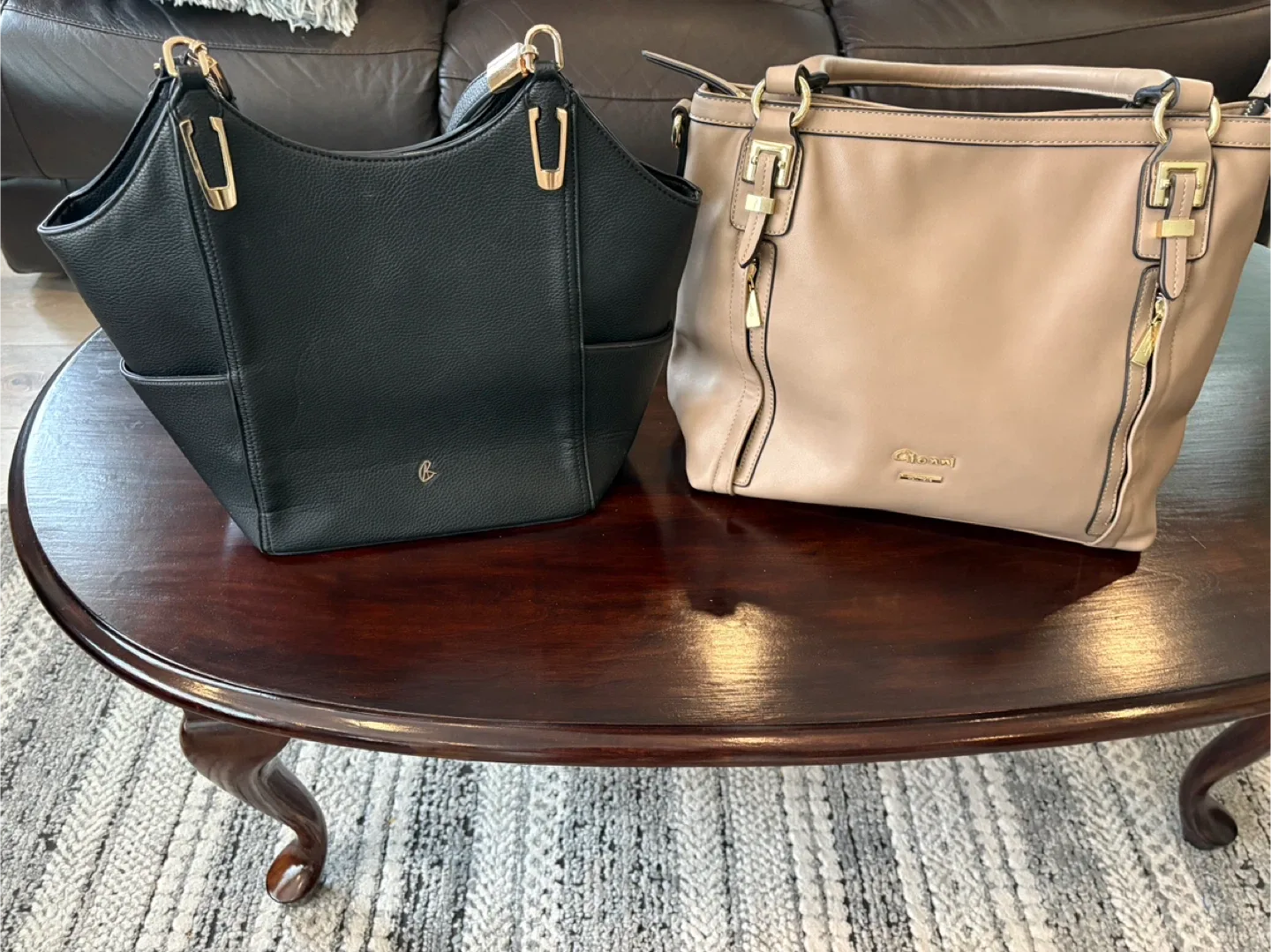 Tote bags black and beige excellent condition like new thumbnail