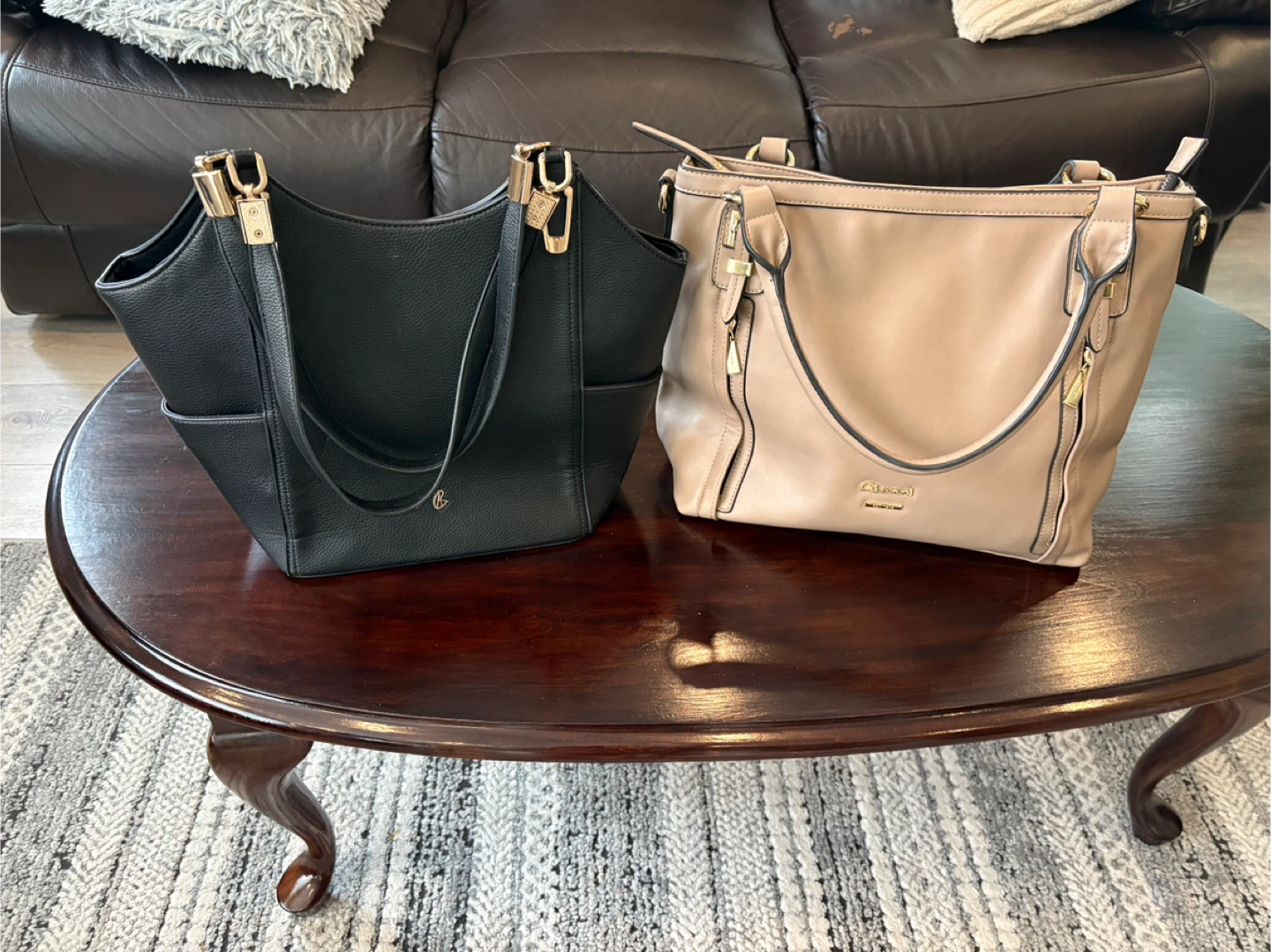 Tote bags black and beige excellent condition like new - photo 2