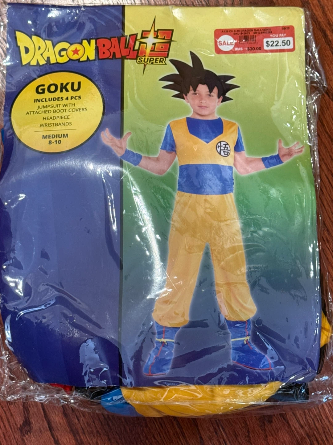 Dragon Ball Z Goku Costume - Medium (8-10)