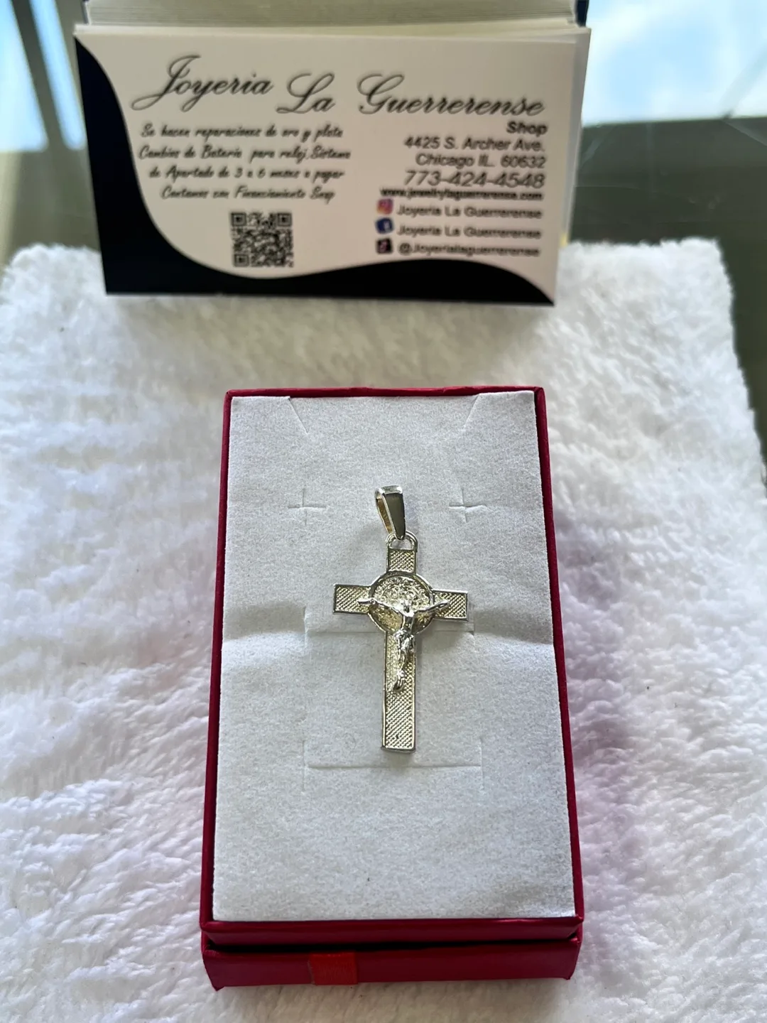 Silver Cross Pendant - Joyeria La Guerrerense image indicator(3)