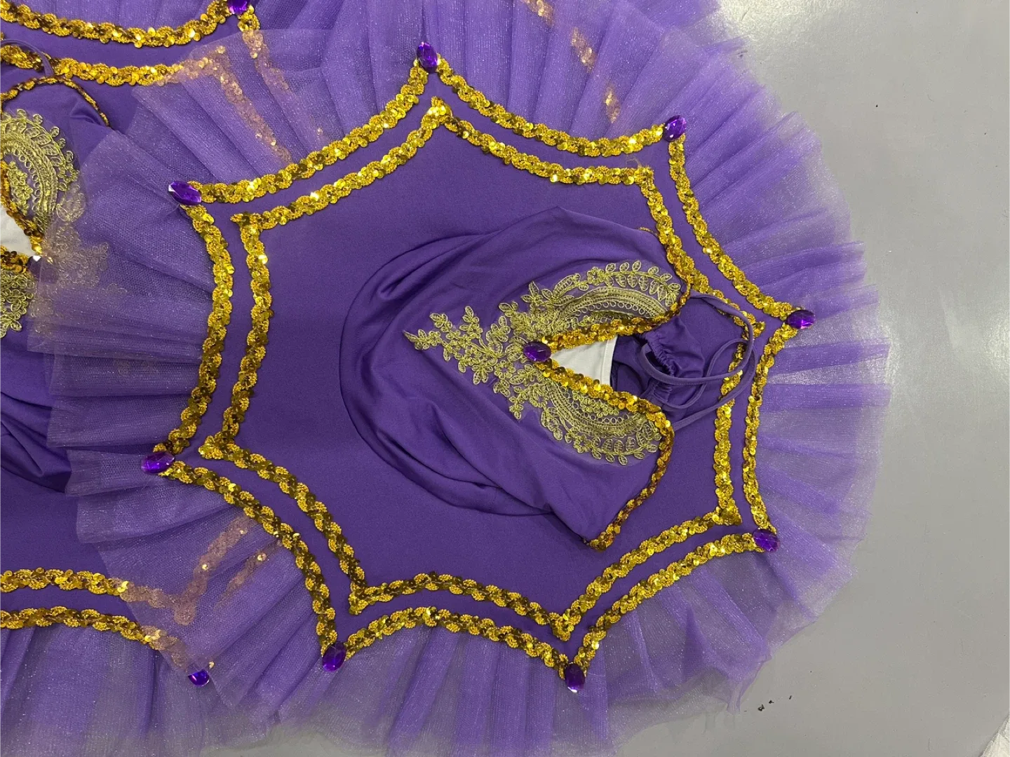 Purple Tutu with Gold Trim thumbnail