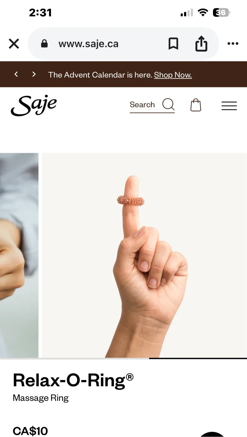 Saje Relax-O-Ring Massage Ring NO BOX image indicator(3)