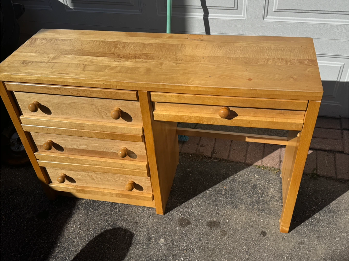 Wooden Desk with Drawers