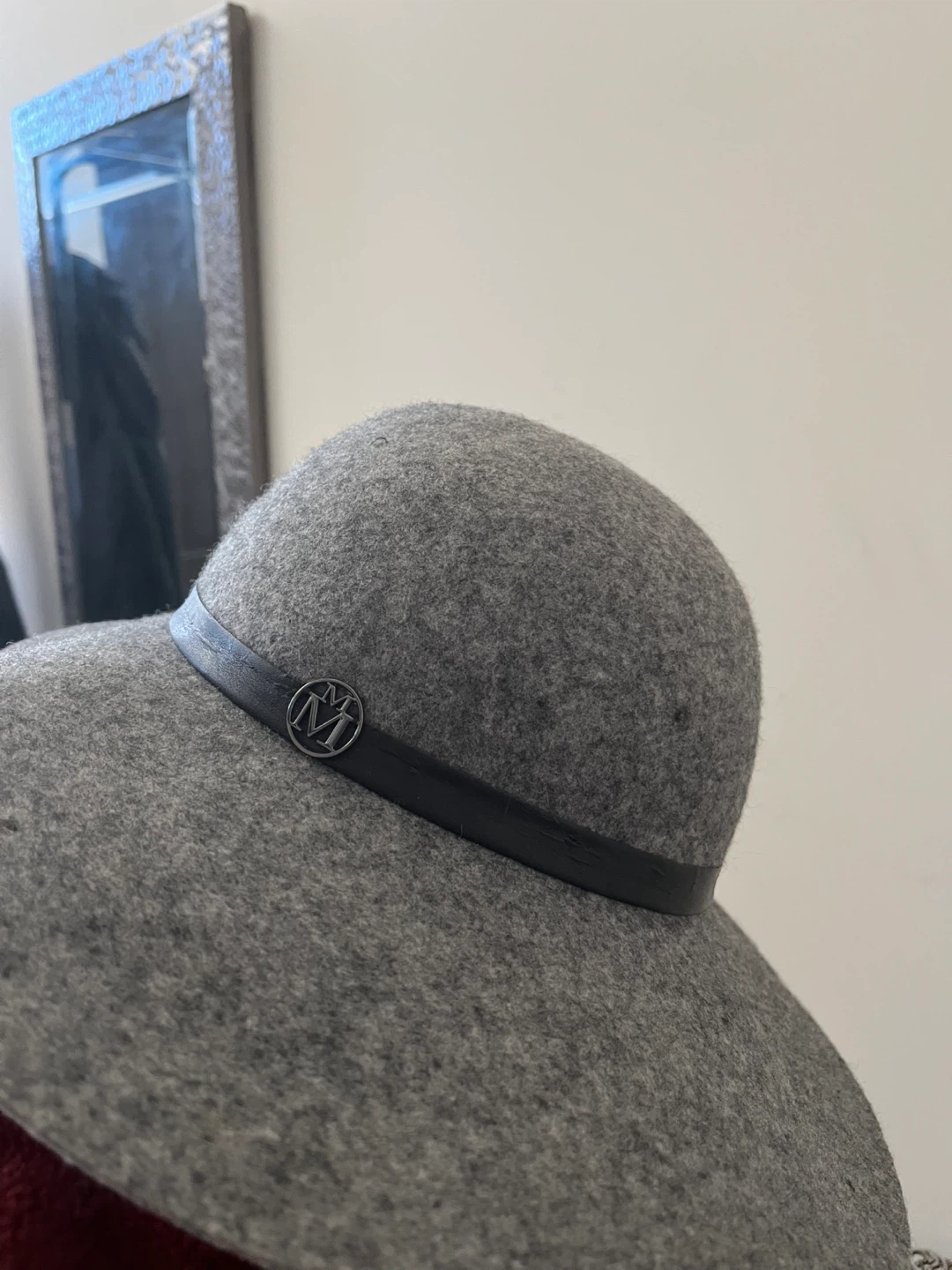 Maison Michel Paris Grey Wool Hat