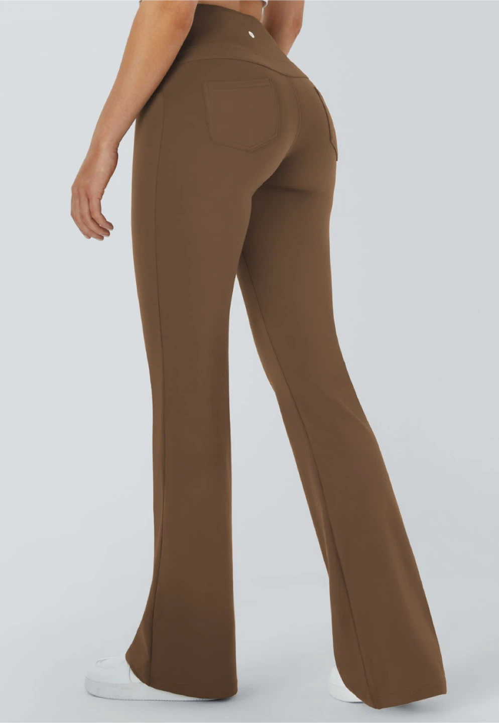 Halara High Waisted Back Pocket Flare Yoga Leggings - Sepia - photo 2