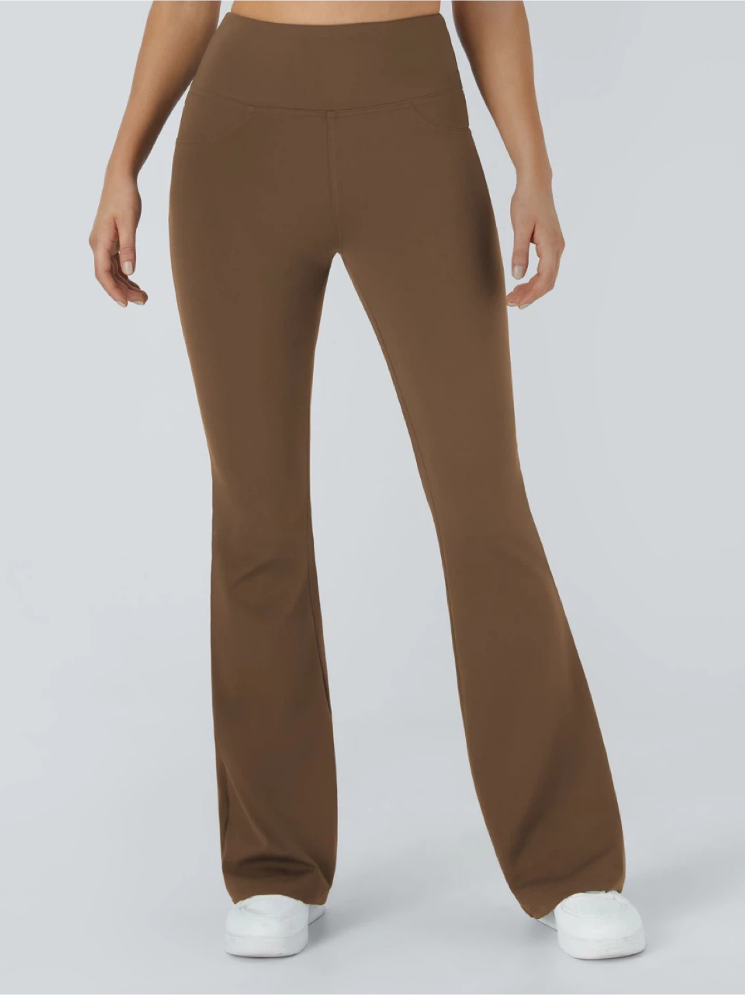 Halara High Waisted Back Pocket Flare Yoga Leggings - Sepia - photo 3