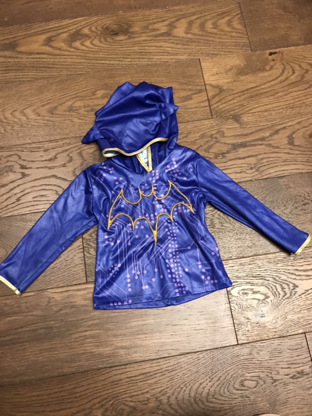 Batgirl Hoodie Costume, Size 3-4