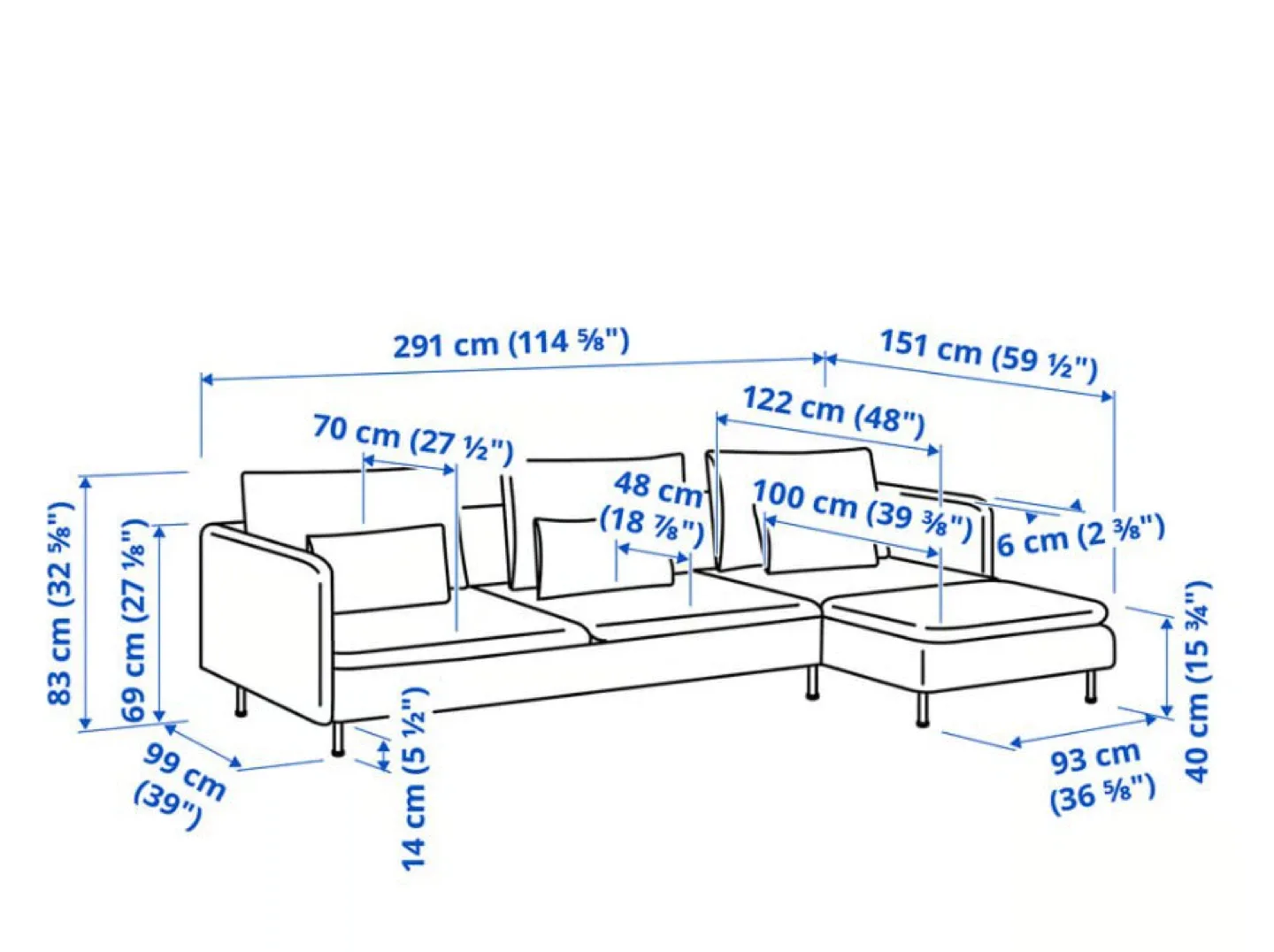 IKEA Soderhamn Sectional Sofa, Gray image indicator(4)