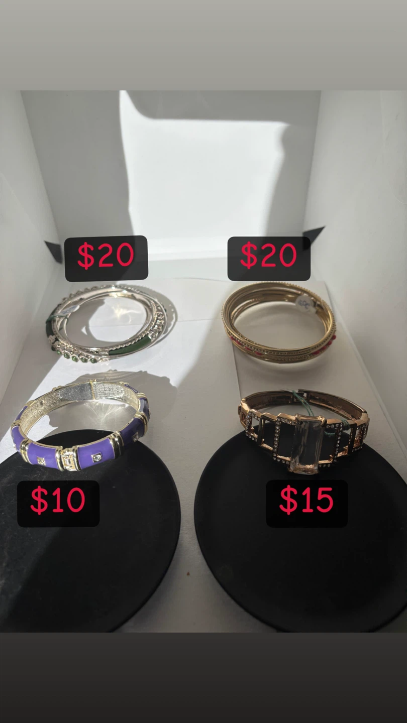 Assorted Bracelets - Gold, Silver, Purple