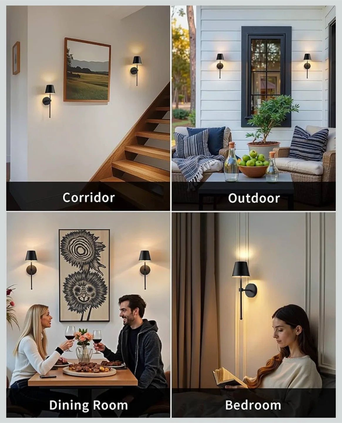 KDG set of 2 wall sconces. Rechargeable image indicator(6)