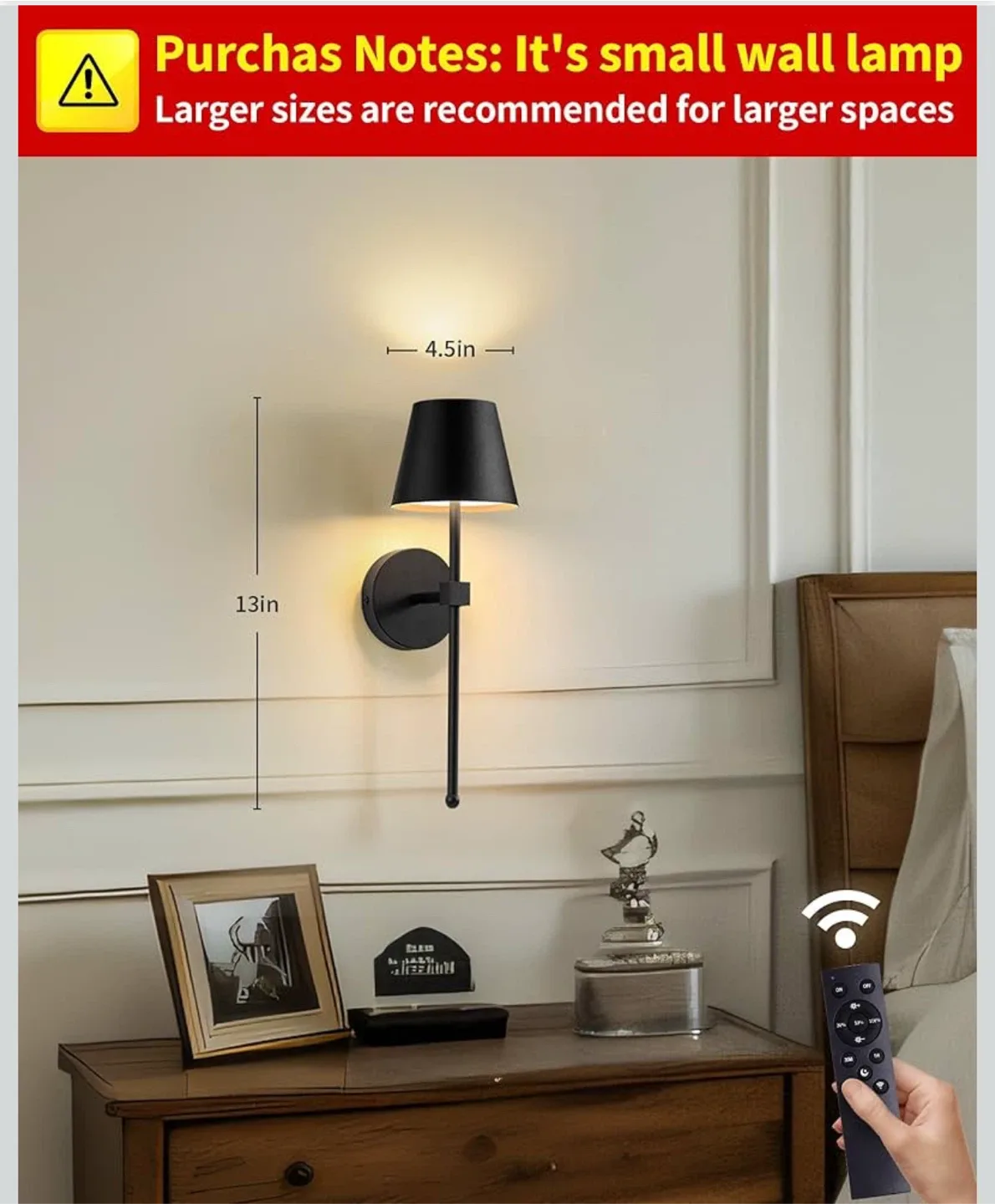 KDG set of 2 wall sconces. Rechargeable image indicator(2)