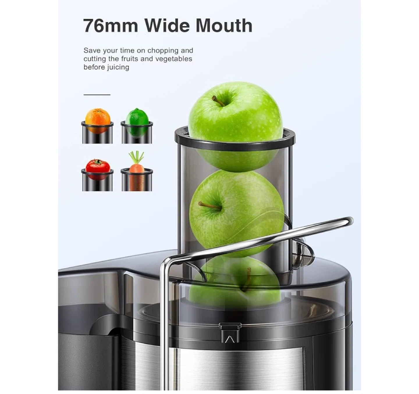 Reemix Juicer Machine - Big Mouth 3" Feed Chute image indicator(4)