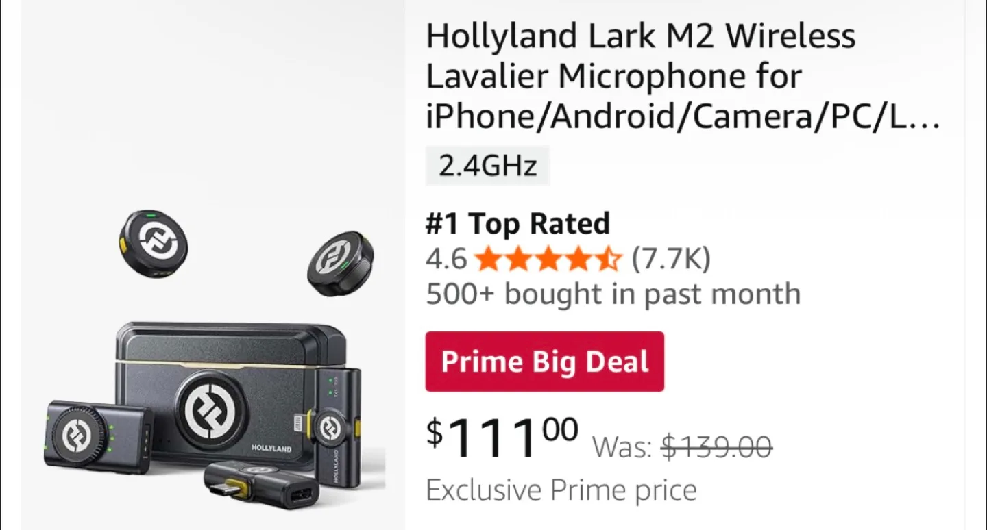 new sealed box - Hollyland Lark M2 Wireless Lavalier Microphone image indicator(4)