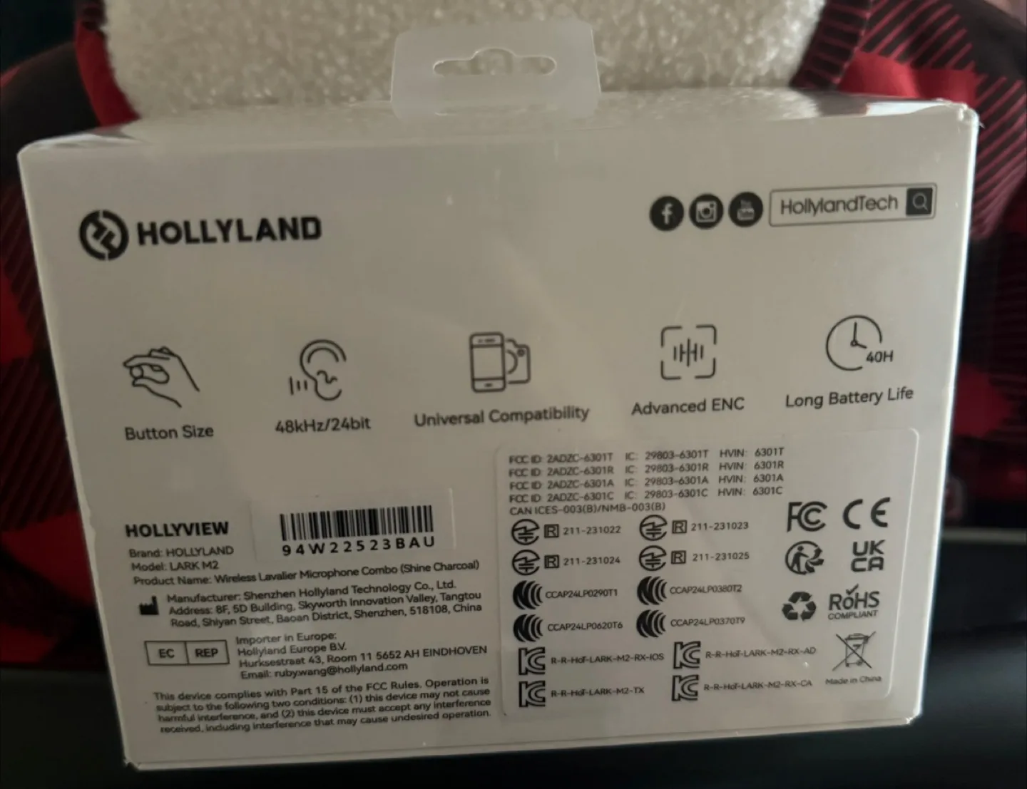 new sealed box - Hollyland Lark M2 Wireless Lavalier Microphone image indicator(3)