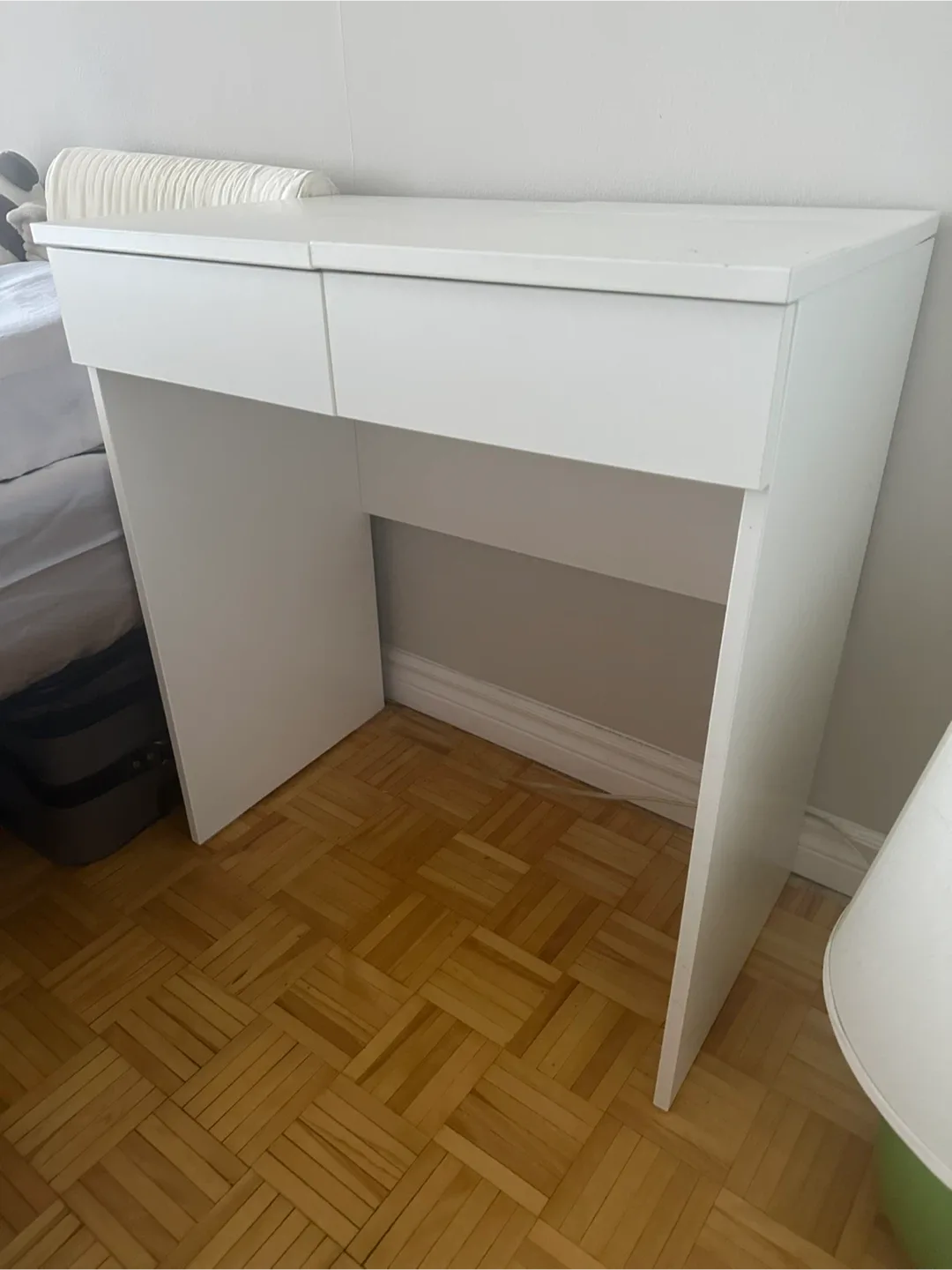 IKEA White Vanity Desk with Mirror - negotiable image indicator(5)