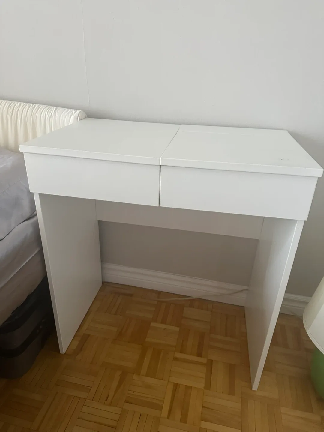 IKEA White Vanity Desk with Mirror - negotiable image indicator(6)