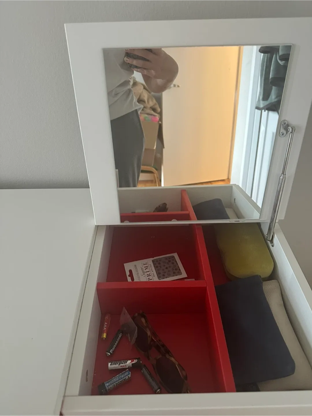 IKEA White Vanity Desk with Mirror - negotiable image indicator(3)