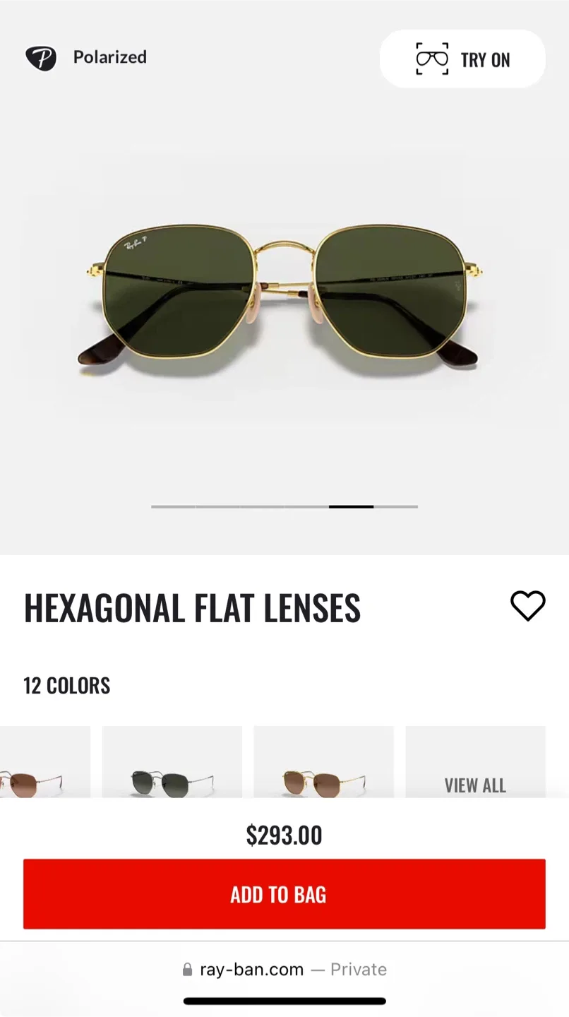 Ray-Ban Hexagonal Flat Lenses Sunglasses image indicator(2)