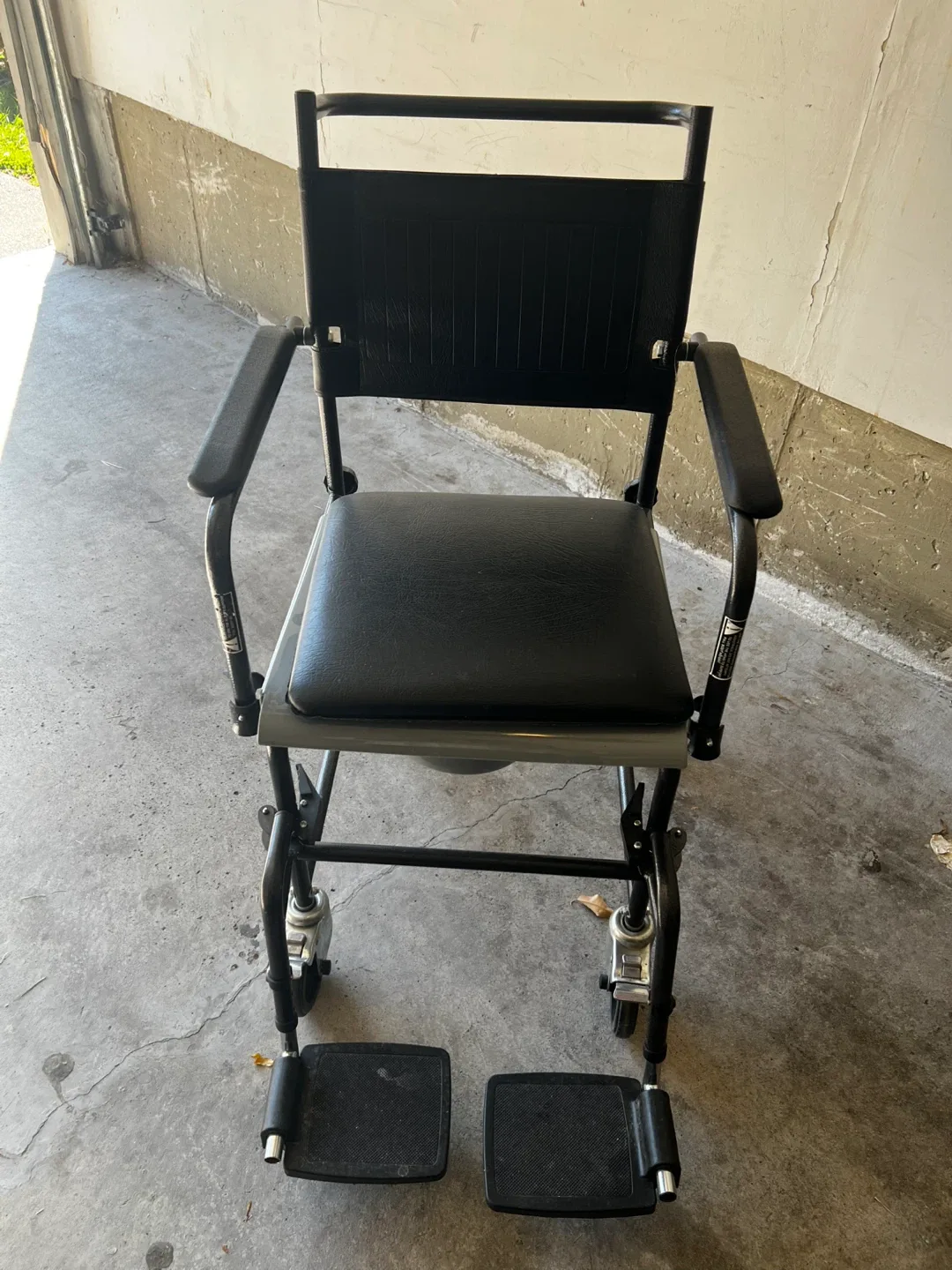 Commode Chair - Grey and Black thumbnail