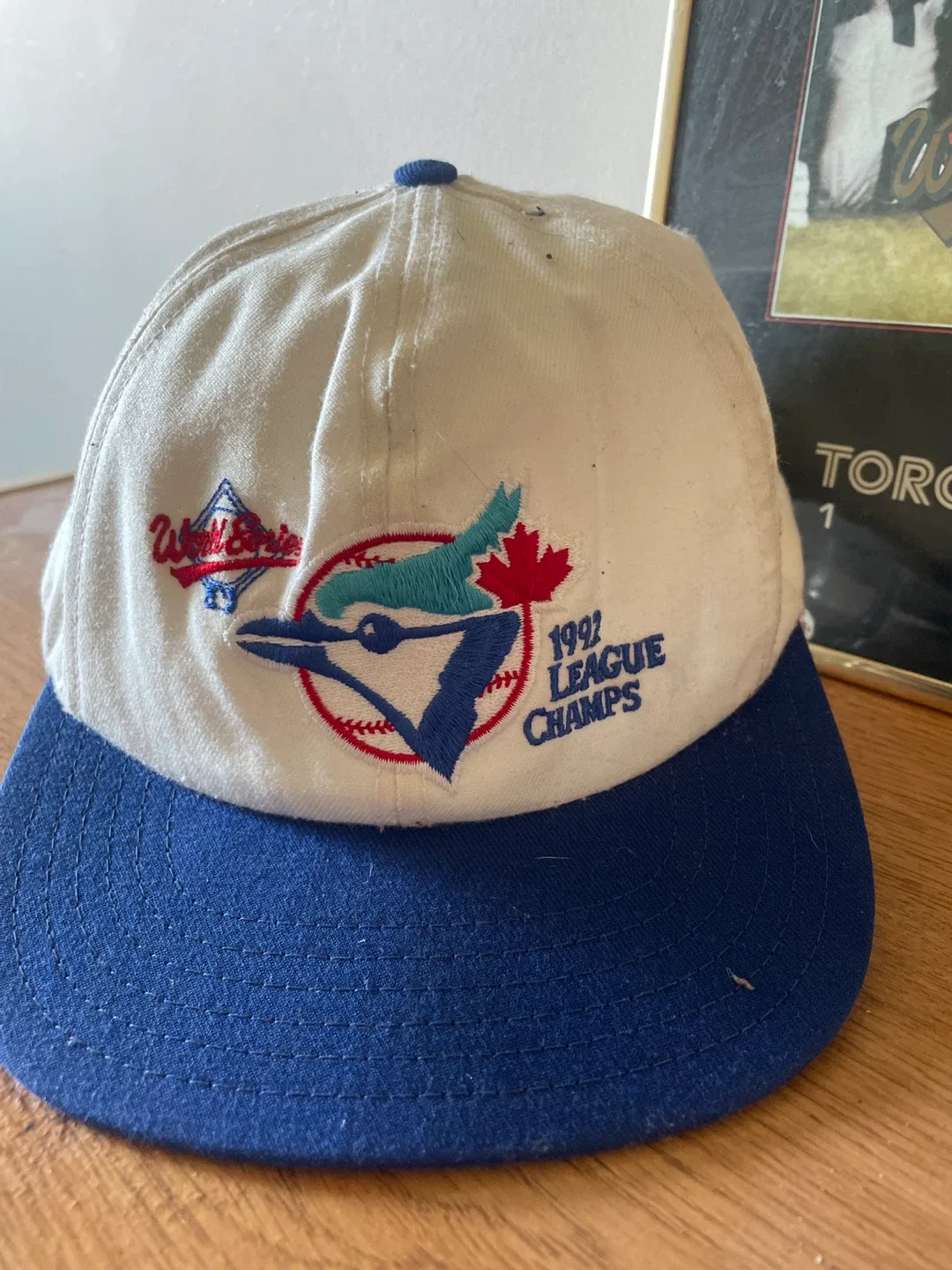 Toronto Blue Jays 1992 World Series Framed Poster & Hat image indicator(3)