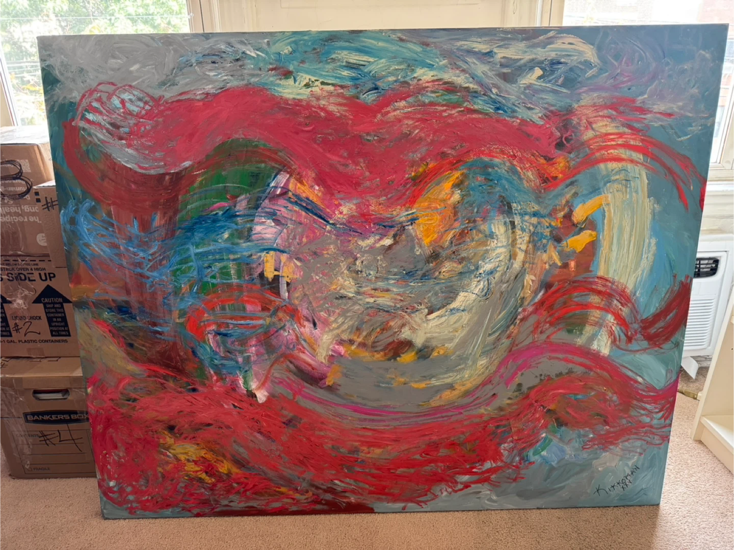 MUST GO TODAY: Original “Kikkomano” Abstract Painting