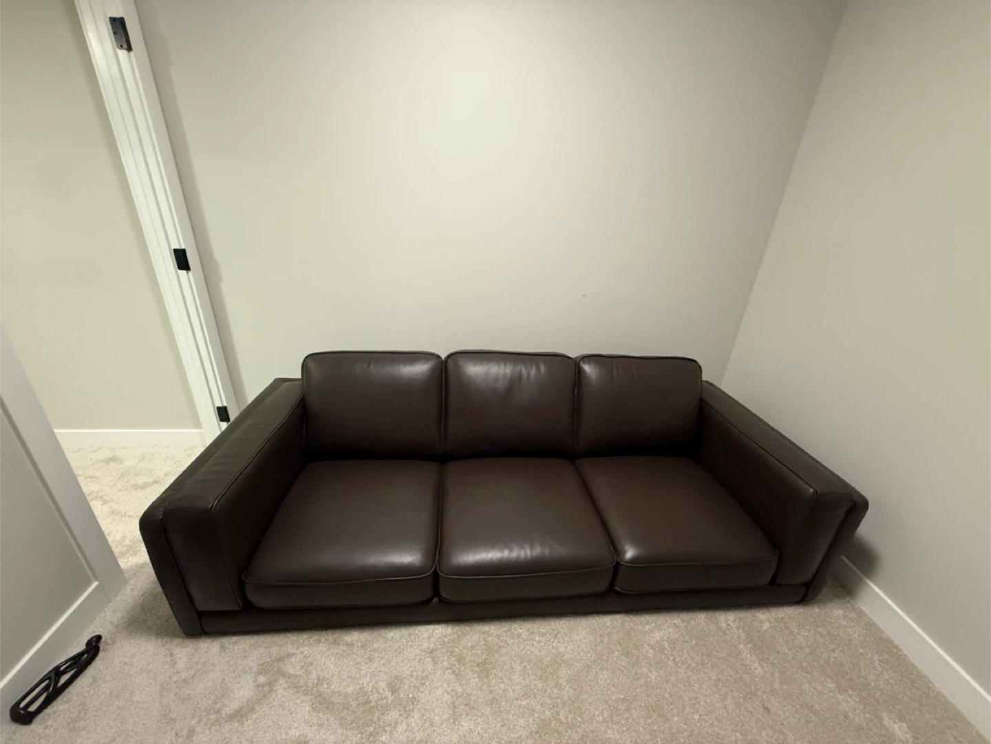 Brown Leather Sofa - photo 3