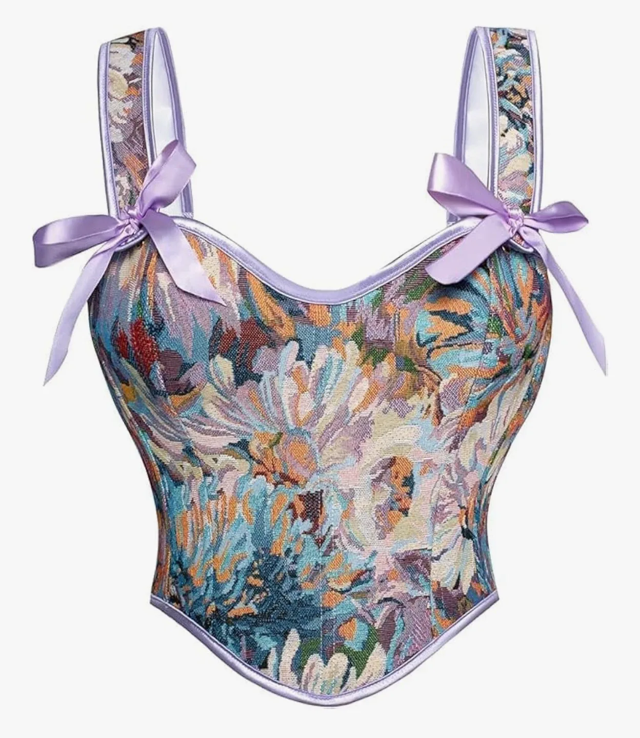 Scarlet Darkness Floral Corset Top - Size US 14 image indicator(2)