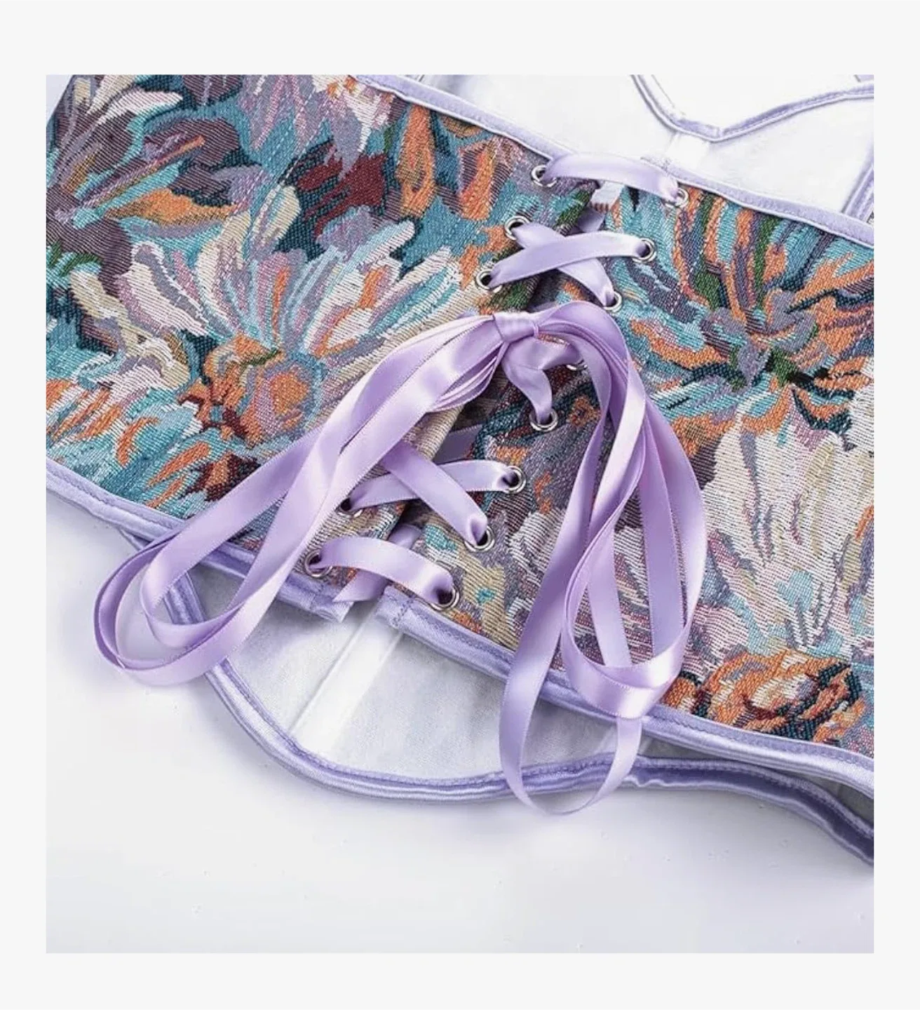 Scarlet Darkness Floral Corset Top - Size US 14 image indicator(3)