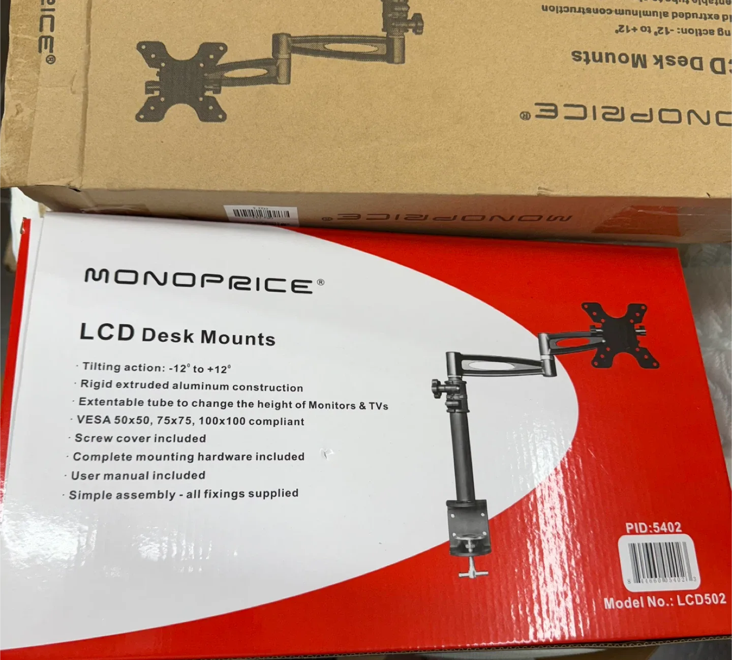 Monoprice LCD Desk Mount - Model LCD502 image indicator(5)