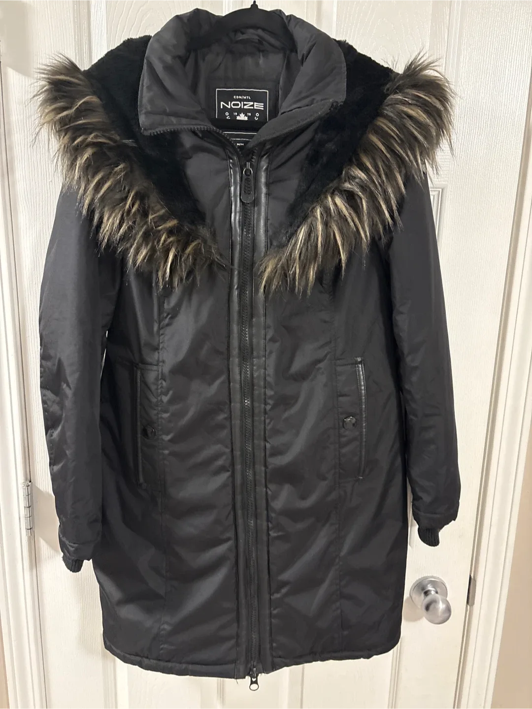 Noize Black Winter Coat - Size M/M thumbnail