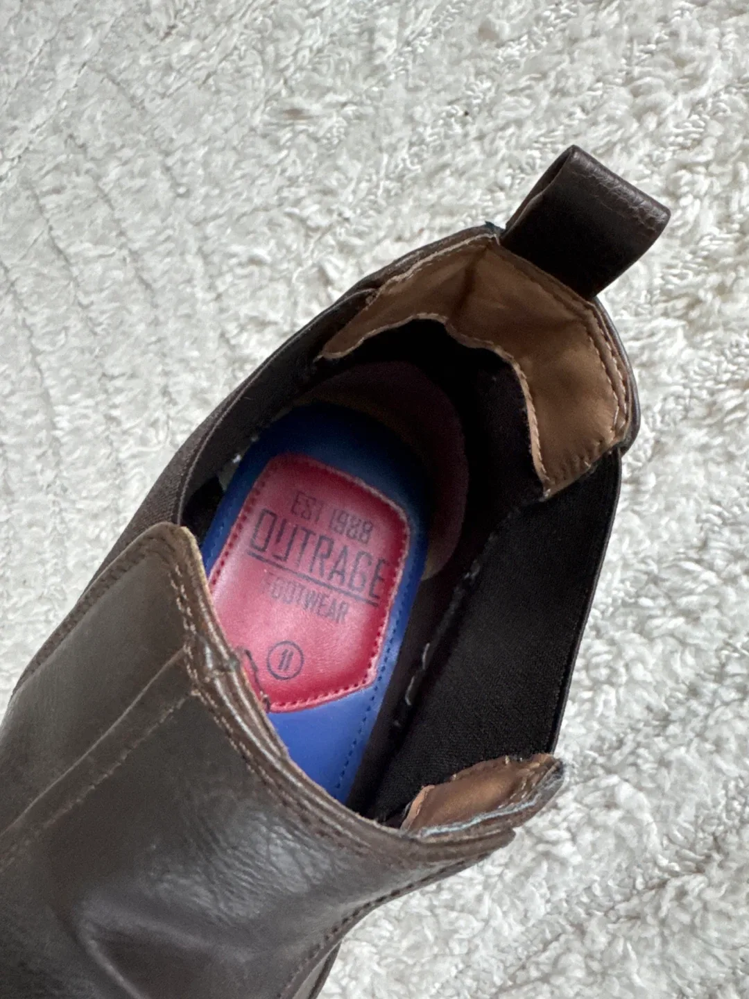 Outrage Footwear Brown Chelsea Boots - Size 11 image indicator(2)