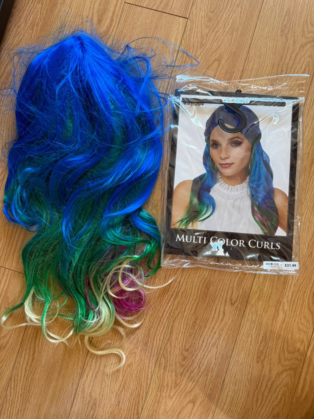 Multi Color Halloween Curls Wig - New in Package