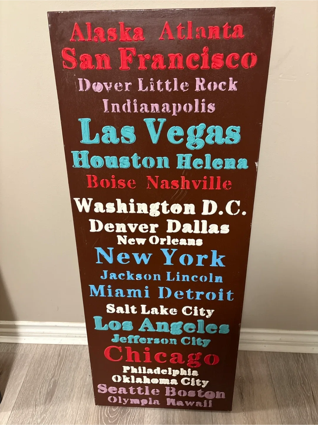 Cities Sign - Alaska, Atlanta, San Francisco thumbnail